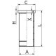 Cămaşă cilindru KOLBENSCHMIDT 120mm diametru interior, 260mm lungime, 150mm diametru flanşă, compatibil MAN HOCL, LION&apos;S COACH, SL II, VAN HOOL