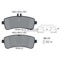 Set placute frana,frana disc TEXTAR