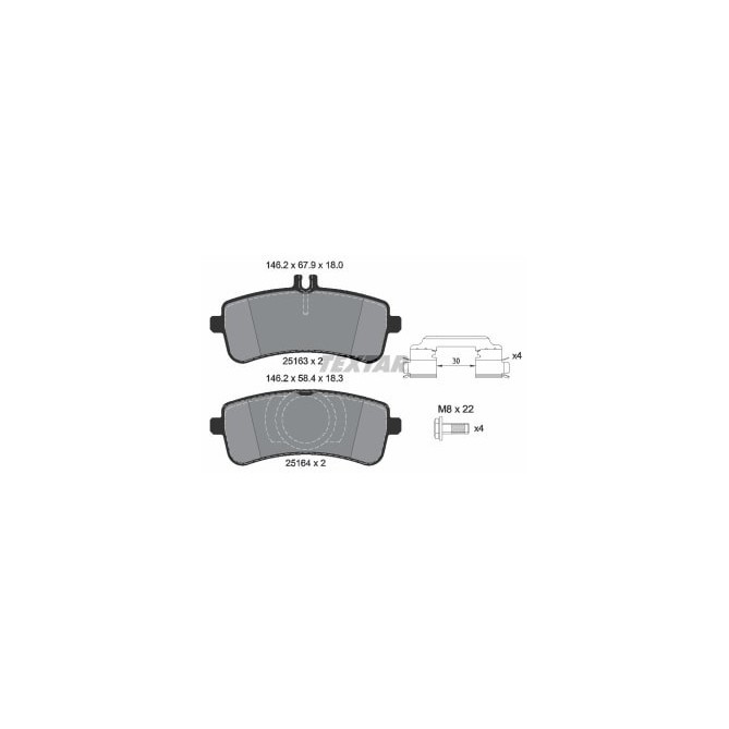 Set placute frana,frana disc TEXTAR