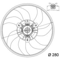 Ventilator, radiator MAHLE
