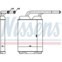 Schimbator caldura, incalzire habitaclu NISSENS