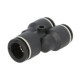 Cap de Cuplare Pneumatic TEKALAN Conector Y Trei Cai Urgenta Plastic 10buc Furtun 9x1,5mm Fir 13x1,5mm