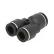 Cap de Cuplare Pneumatic TEKALAN Conector Y Trei Cai Urgenta Plastic 10buc Furtun 9x1,5mm Fir 13x1,5mm