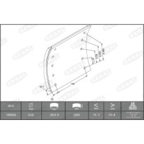Set garnituri de frictiune, frana tambur BERAL