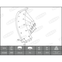 Set garnituri de frictiune, frana tambur BERAL