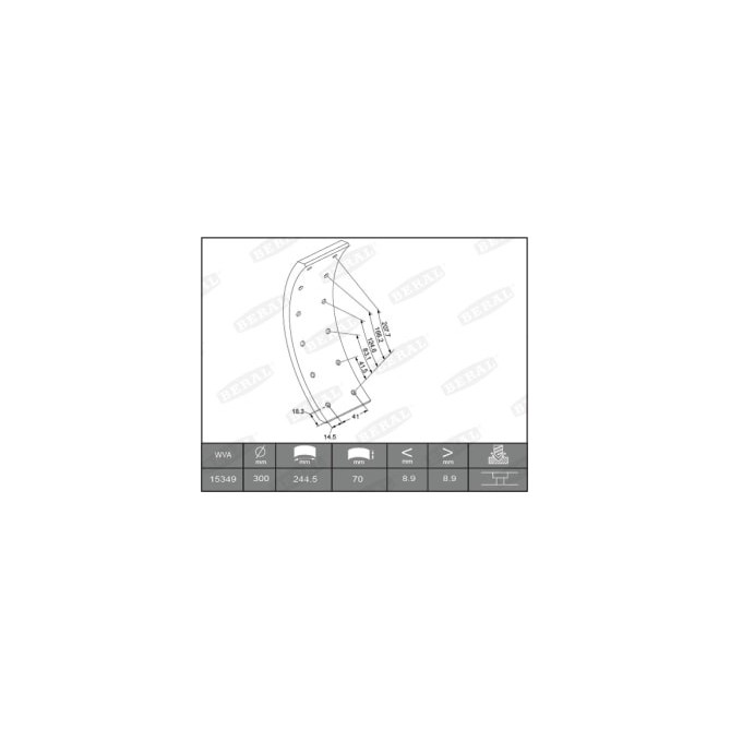 Set garnituri de frictiune, frana tambur BERAL