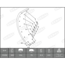 Set garnituri de frictiune, frana tambur BERAL