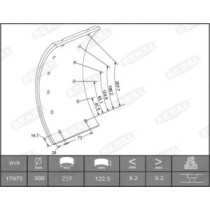 Set garnituri de frictiune, frana tambur BERAL