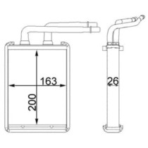 Schimbator caldura, incalzire habitaclu MAHLE
