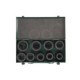 Set chei tubulare HANS impact omogen 9 piese 1 inch 25 mm scurt hexagonal în cutie metalică