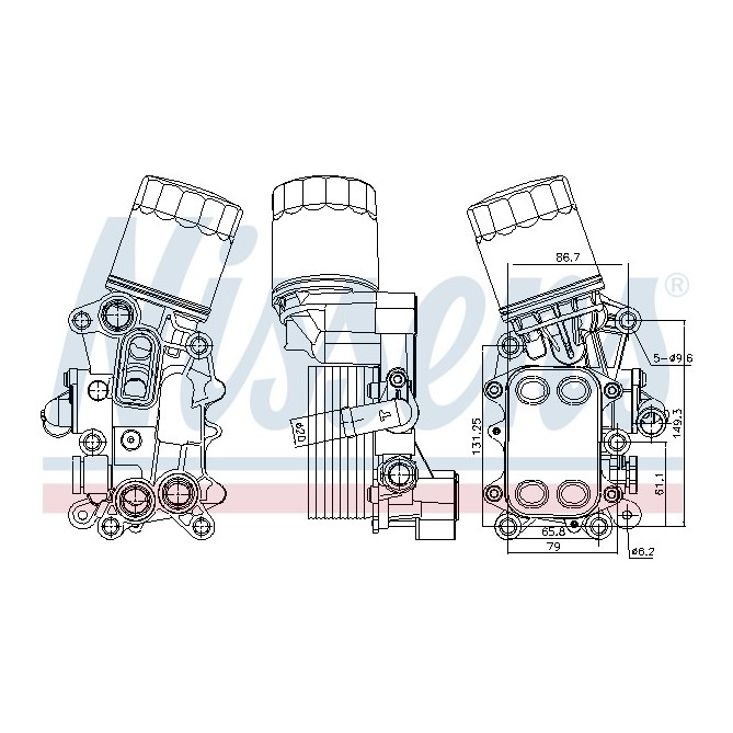 Radiator ulei, ulei motor NISSENS