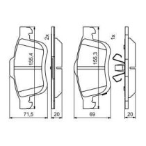 Set placute frana,frana disc BOSCH