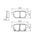 Set placute frana spate BOSCH pentru GREAT WALL VOLEEX C20R, LEXUS CT, TOYOTA COROLLA, IQ, PRIUS, PRIUS PHV, YARIS 1.0-1.8H 06.08