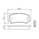 Set placute frana fata BOSCH pentru FIAT 131, 900 T/E, PANDA, REGATA, RITMO, UNO, LANCIA Y10, SEAT FURA, IBIZA I, MALAGA, MARBELLA 47.4mm 109.2mm 18.0mm