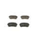 Set placute frana spate BOSCH pentru HYUNDAI CRETA, I30, IX35, TUCSON, KIA CADENZA I, SPORTAGE IV, dimensiuni 41.4mm x 93.1mm x 15.5mm