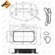 Radiator ulei motor NRF cu garnituri pentru ALFA ROMEO 159, CHEVROLET AVEO, CRUZE, FIAT CROMA, OPEL ASTRA H, dimensiuni 29x71x141 mm