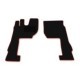 Covor compartiment picioare F-CORE velours rosu sofer + pasager 2 szt. VOLVO FH II FH16 II FM II 04.13-
