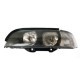 Far DEPO Lampa frontala Stanga H7/HB3 electric cu motor negru semnalizator alb pentru BMW 5 (E39)