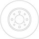 Disc frana TRW MOTO Spate Dreapta/Stanga ALFA ROMEO MITO 0.9-1.6D 08.08-10.18 Diametru exterior 251.0 mm Inaltime 40.5 mm Grosime 10.0 mm