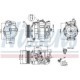 Compresor climatizare NISSENS pentru AUDI A4 B6, A6 C5 1.6-3.0 11.00-12.05, diametru fulie 110 mm, 3 gauri de fixare, R134a