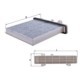 Filtru aer habitaclu KNECHT cu carbon activat pentru MITSUBISHI PAJERO CLASSIC, PAJERO II, III, IV, SPORT II 67.5x214.0x242.0 mm