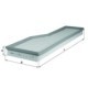 Filtru aer KNECHT pentru PORSCHE 911, 911 TARGA 3.4/3.6/3.8, dimensiuni 42.1 mm x 182.0 mm x 532.0 mm