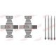 Set accesorii placute frana Fata QUICK BRAKE pentru MERCEDES CLS (C219), E (W211), M (W163), S (C215), S (W220), SL (R129), SL (R230)