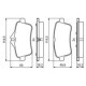 Set placute frana spate BOSCH pentru MERCEDES A W176, CLA C117, GLA X156, GLE W166, grosime 18.7 mm, latime 116.3 mm, inaltime 59.8 mm
