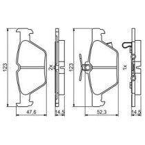Set placute frana,frana disc BOSCH
