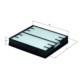 Filtru aer habitaclu KNECHT pentru MERCEDES M (W163) 2.3-5.4 02.98-06.05, dimensiuni 40 mm x 225 mm x 228 mm