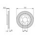 Disc frana BOSCH Fata Dreapta/Stanga MITSUBISHI PAJERO IV 3.2D/3.8 10.06- Diametru exterior 332.0 mm Inaltime 56.2 mm Grosime 28.0 mm