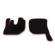 Covor compartiment picioare F-CORE, sofer + pasager 2 szt. velours rosu pentru DAF LF 45, LF 55 01.01-