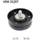 Rola ghidare/conducere curea transmisie SKF VW 1.4 16v 1.6 16v 97 diametru exterior 76.0 mm latime 26.0 mm