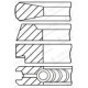 Set segmenti piston GOETZE 102mm STD 3-2,5-2,5-5 pentru DEUTZ IVECO FENDT CARRARO 3000 10000 7000 4.236-F6L913