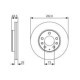 Disc frana BOSCH Fata Dreapta/Stanga MAZDA 6 1.8-2.3 01.02-02.08 282.5 mm 48.5 mm 25.0 mm 5 gauri ventilat