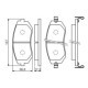 Set placute frana fata BOSCH SUBARU BRZ FORESTER IMPREZA LEGACY III IV V OUTBACK XV 1.5-3.0 10.98 56.8mm 137.0mm 17.8mm
