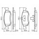Set placute frana fata BOSCH DACIA LOGAN, LOGAN EXPRESS, LOGAN MCV, RENAULT LOGAN I 1.4-1.6LPG 02.07, 52.5 mm, 150.1 mm, 17.7 mm