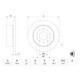 Disc frana BOSCH Spate Dreapta/Stanga 279.6 mm 79.9 mm 16.0 mm pentru CITROEN JUMPER II FIAT DUCATO OPEL MOVANO C PEUGEOT BOXER 2.0D-Electric