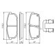 Set placute frana spate BOSCH pentru KIA SORENTO I 2.4-3.5 08.02-12.11, inaltime 46.9 mm, latime 118.4 mm, grosime 15.6 mm