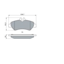 Set placute frana,frana disc BOSCH