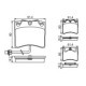 Set placute frana fata BOSCH pentru VW CALIFORNIA T4 CAMPER, TRANSPORTER T4 1.9D-2.8 07.90-06.03, dimensiuni 80.0 mm x 91.6 mm x 18.3 mm