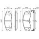 Set placute frana fata BOSCH pentru frana disc HYUNDAI TERRACAN 2.5D/2.9D/3.5 dimensiuni 58.0mm x 149.0mm x 16.6mm