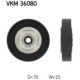 Rola ghidare/conducere curea transmisie SKF pentru RENAULT CLIO 91.01-98.09 Clio II 98.09-1.4/1.6, diametru 70.0 mm, lățime 15.0 mm
