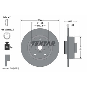 Disc frana TEXTAR