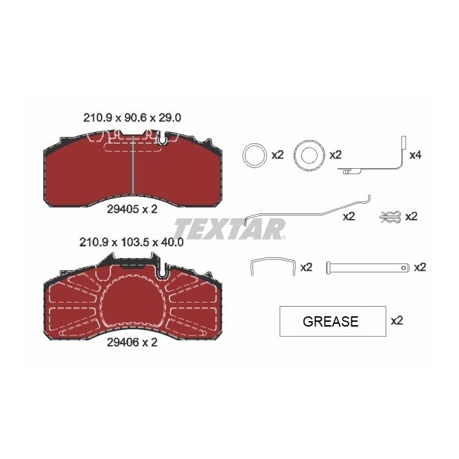Set placute frana,frana disc TEXTAR