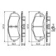 Set placute frana fata BOSCH pentru CITROEN BERLINGO, OPEL ASTRA L, PEUGEOT 308 II, dimensiuni 58.6 mm x 147.8 mm x 18.5 mm