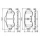 Set placute frana fata BOSCH pentru CITROEN C4 II, DS4 1.2/1.4/1.6D 11.09 - Inaltime 53.2 mm, Latime 129.1 mm, Grosime 18.5 mm