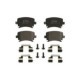 Set placute frana spate BOSCH pentru AUDI A3, TT; SEAT LEON, SKODA OCTAVIA III, VW GOLF V, GOLF VI, dimensiuni 56.0mm x 105.5mm x 17.2mm