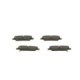 Set placute frana spate BOSCH pentru HYUNDAI GENESIS, KIA QUORIS I, dimensiuni: 43.4 mm inaltime, 117.1 mm latime, 15.6 mm grosime