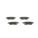 Set placute frana spate BOSCH pentru HYUNDAI GENESIS, KIA QUORIS I, dimensiuni: 43.4 mm inaltime, 117.1 mm latime, 15.6 mm grosime